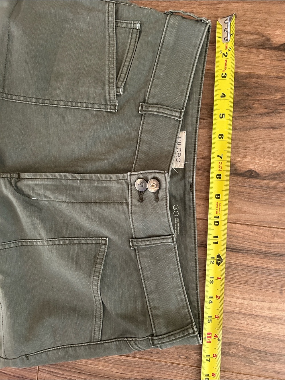 Pilcro women’s Olive Barrel Straight Jeans Size 30 - Picture 7 of 10